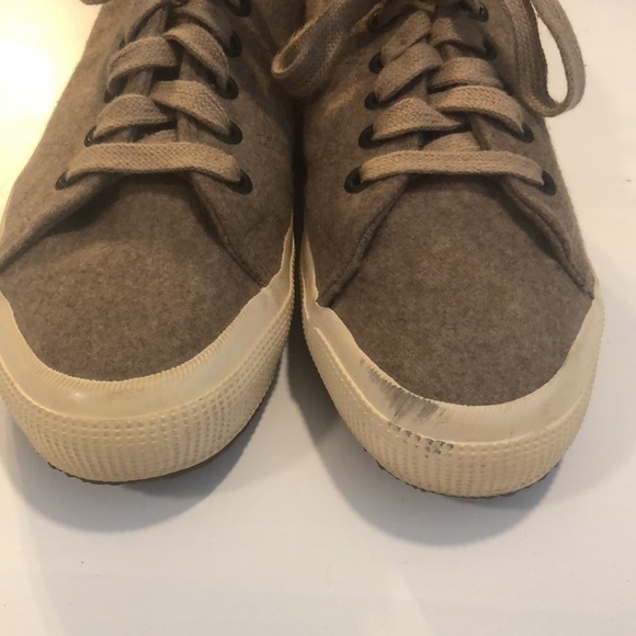 Superga sneakers Loro Piana cashmere sneakers in a mushroom taupe color 6 1/2 wn - Picture 5 of 10